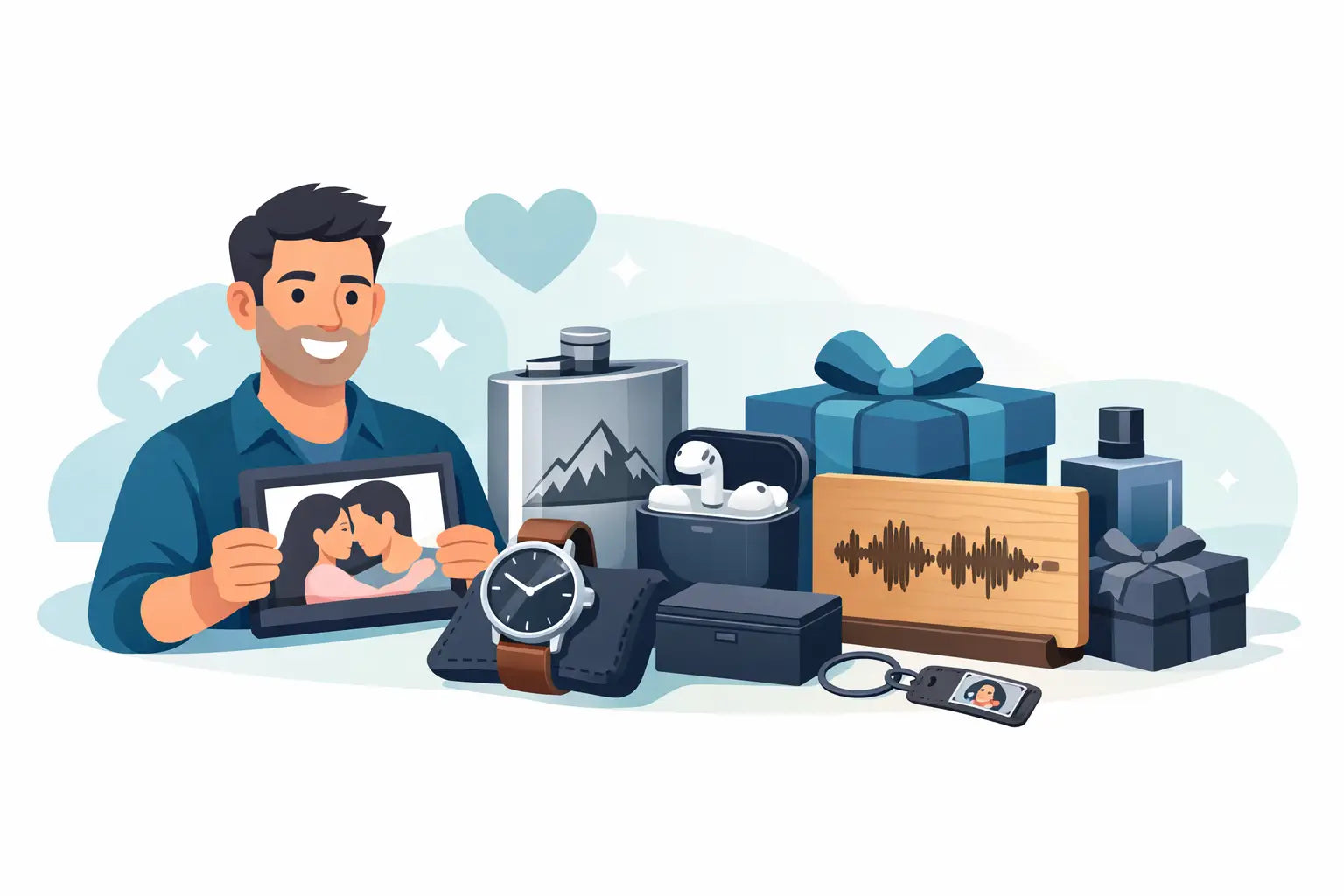 Regalos personalizados para esposo que sí emocionan