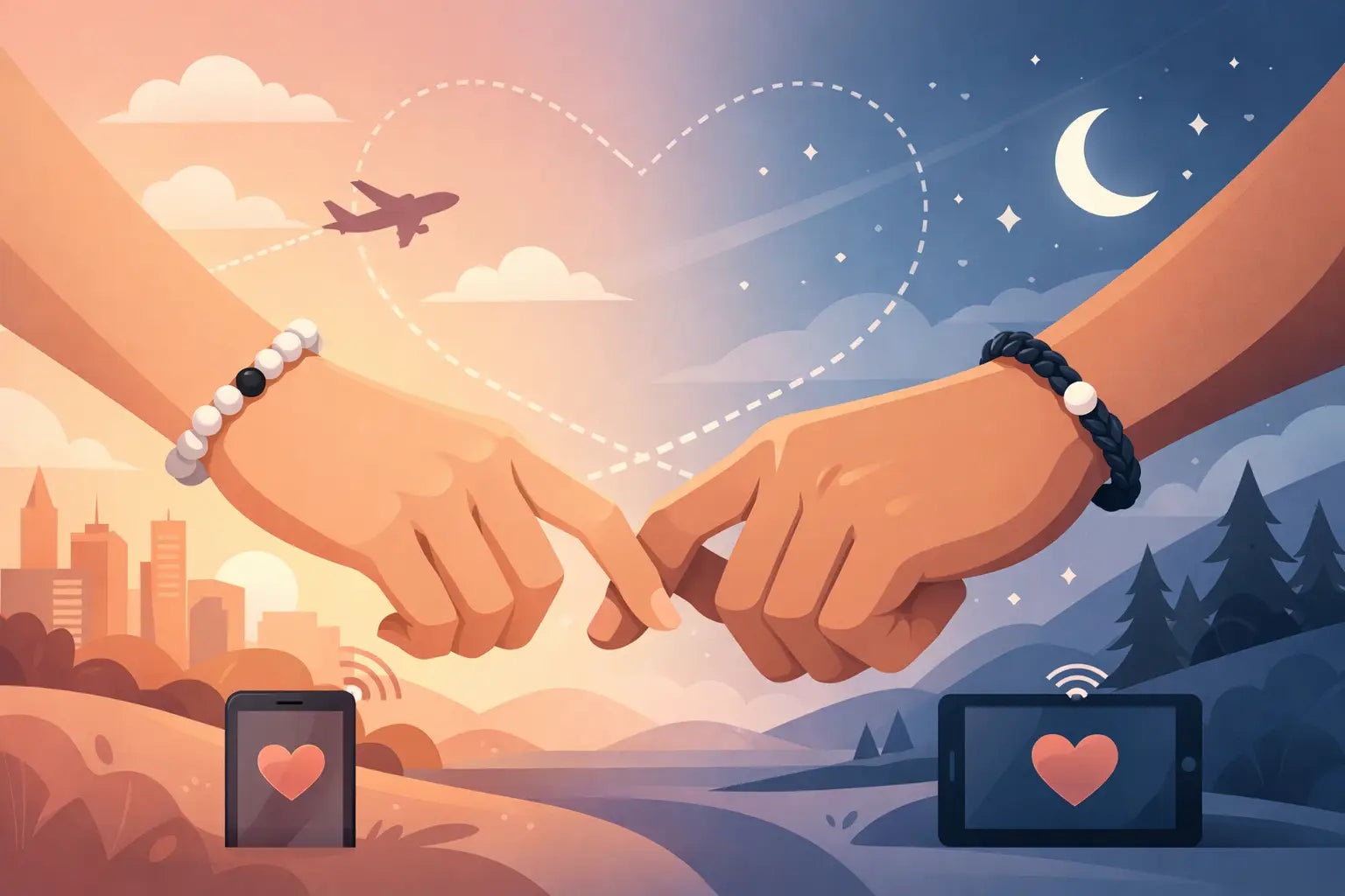 Pulseras para parejas a distancia con significado