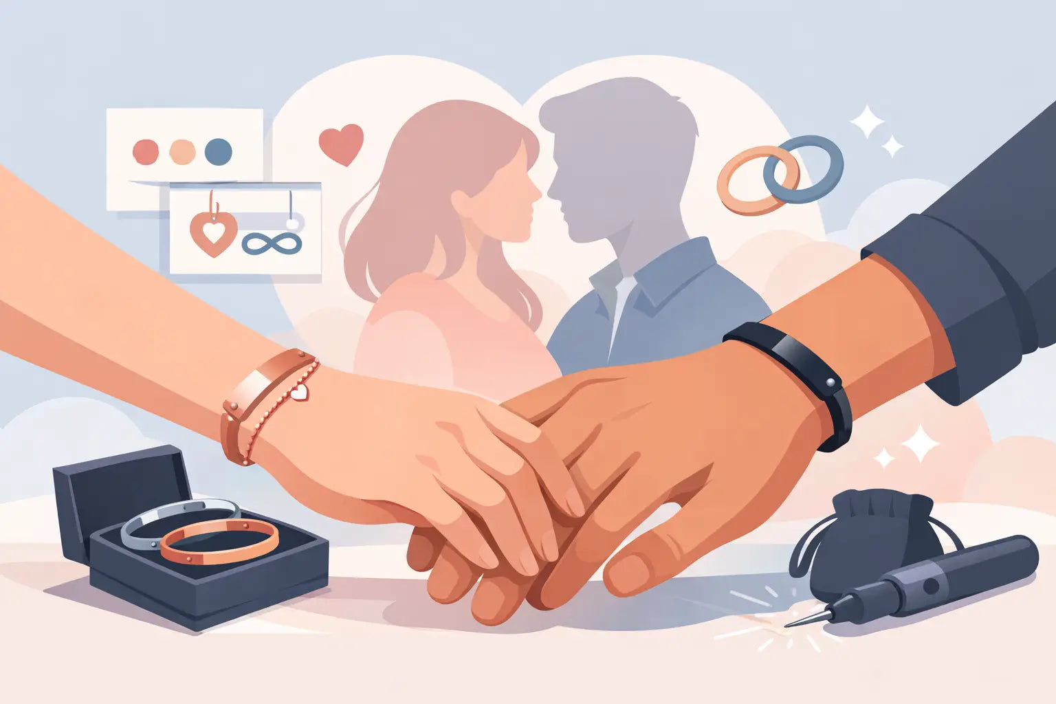 Cómo personalizar brazalete para pareja