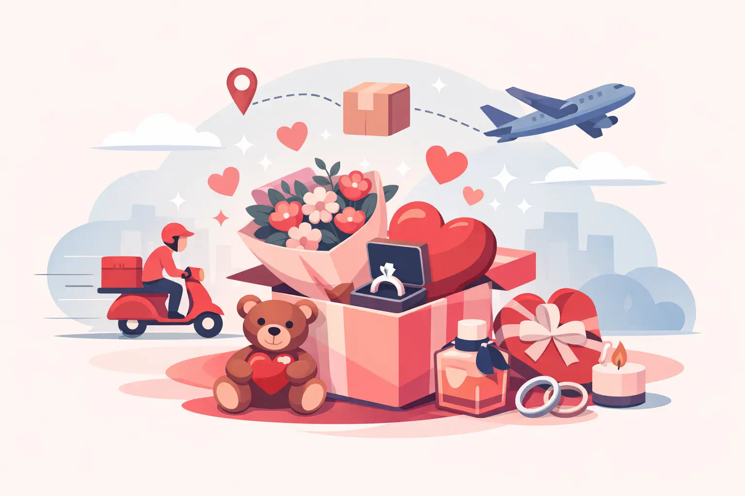 Regalos románticos con entrega express que sí emocionan