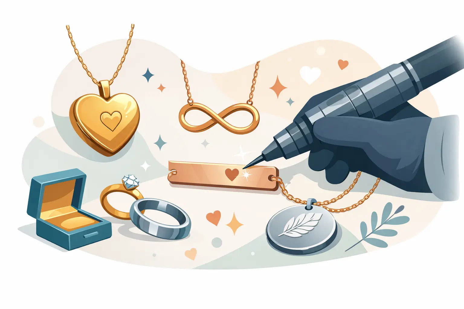 55 frases cortas para grabar joyas