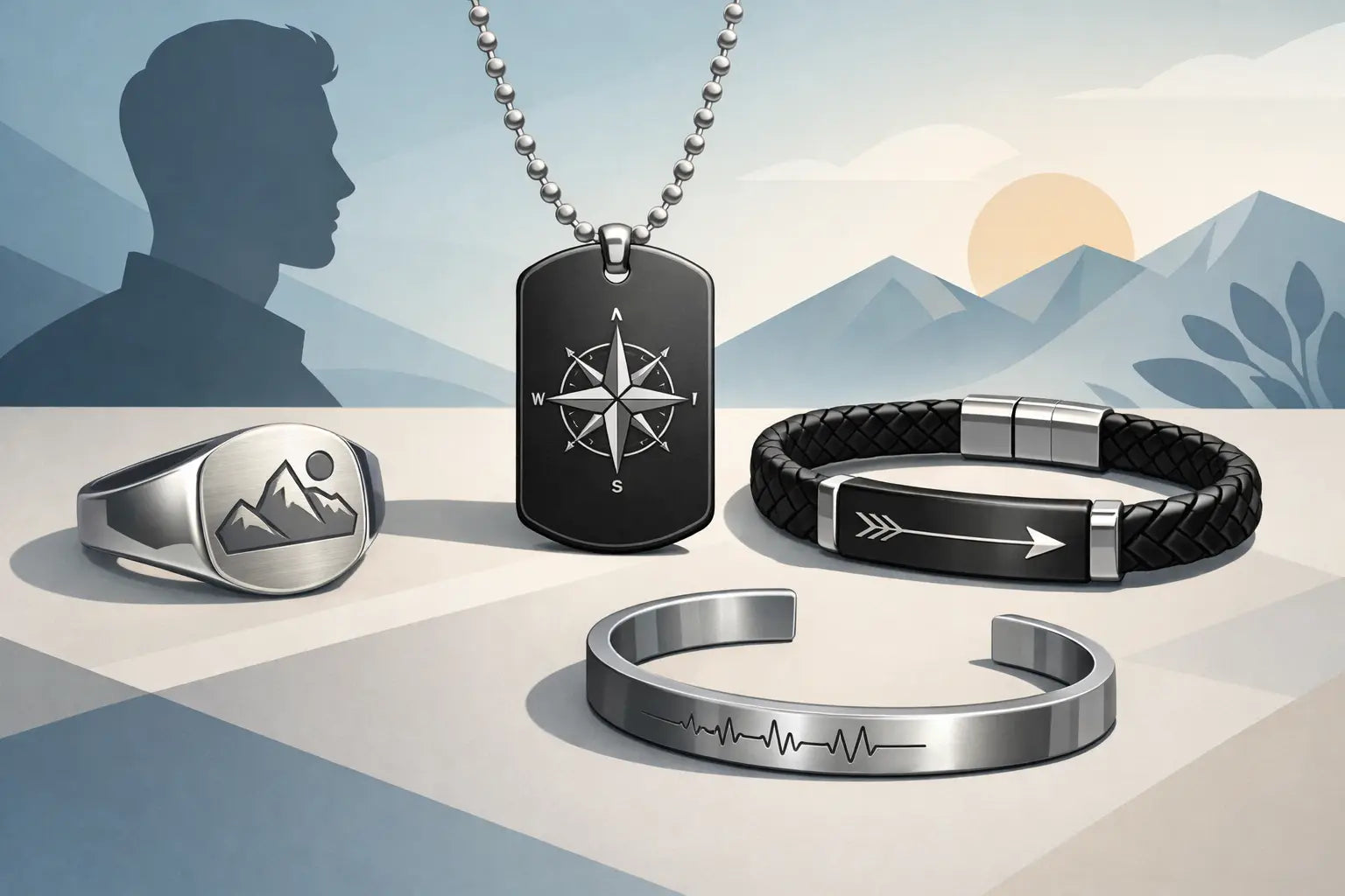 Joyería grabada para hombres que sí se usa
