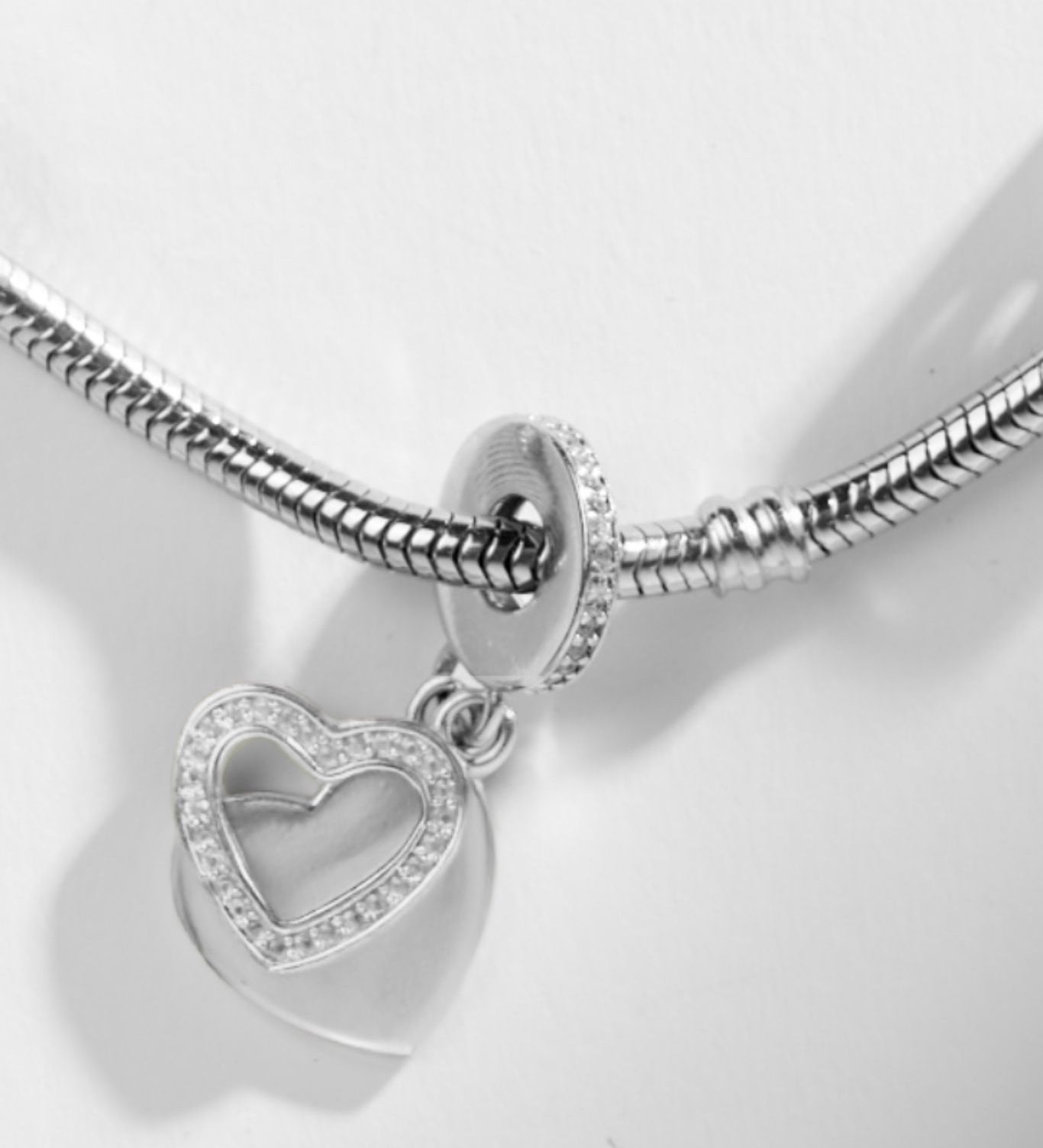 Charm Tag - Colgante Doble Corazón - Silvertag Shop