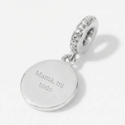 Charm Tag - Colgante Círculo liso para Mamá - Silvertag Shop