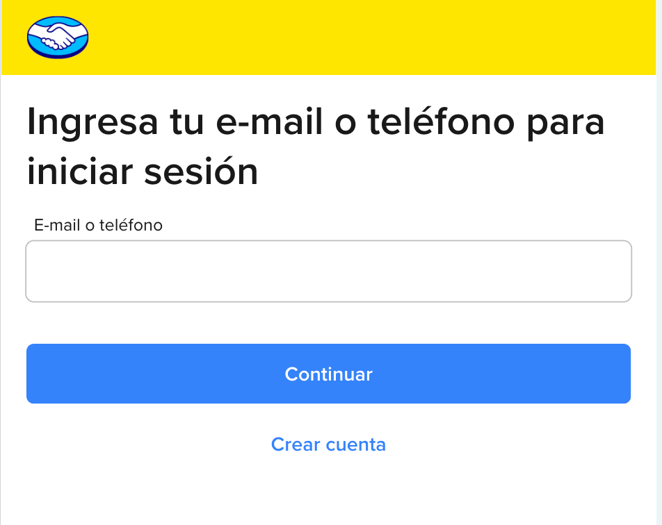 3.- Ingresa a tu cuenta de Mercado Pago