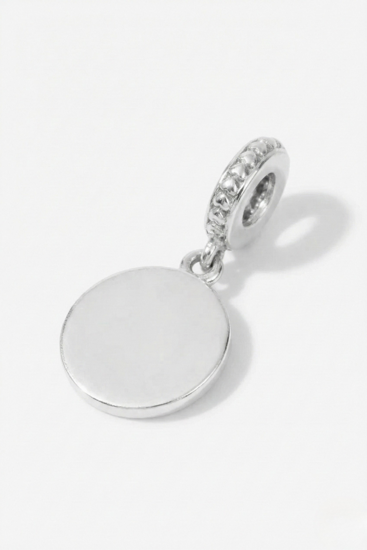 Charm Tag - Colgante Círculo liso - Silvertag Shop